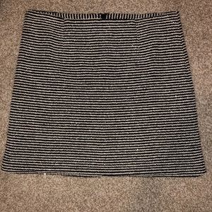 Black & White Stripe Sequin Skirt
